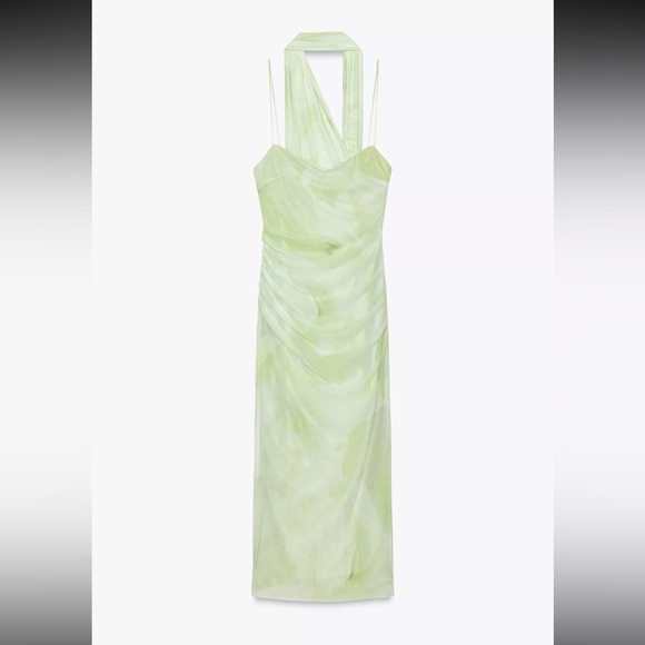 Zara Dresses & Skirts - Zara Tulle Midi Dress with Scarf